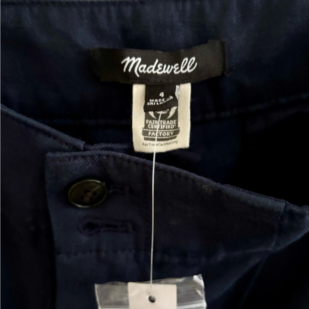 Madewell The Harlow Wide-Leg Pant in Drapey Twill size 4 in Deep Indigo - Picture 9 of 10